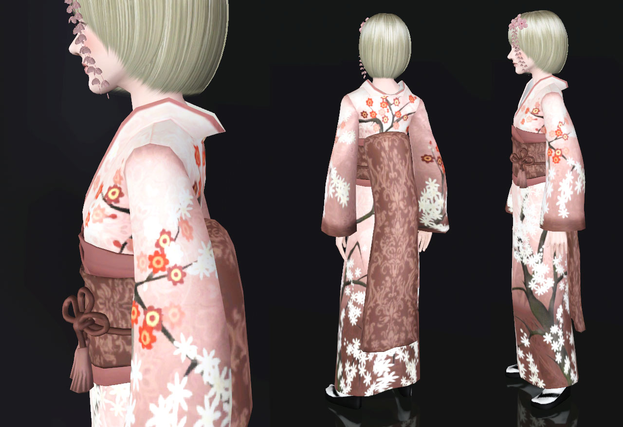 Mod The Sims Updated Traditional Japanese Clothing Set