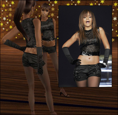 The Barbados-born Rihanna held her own (or should I say, the dress held her) Mod The Sims - 2 Rihanna&squot;s outfits from her "SOS" video