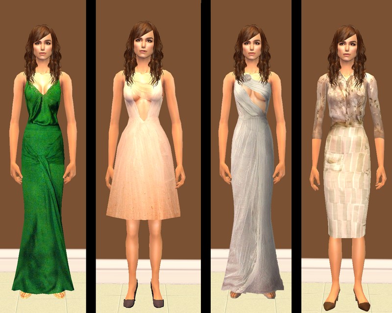 Mod The Sims - Keira Knightley - Atonement dresses