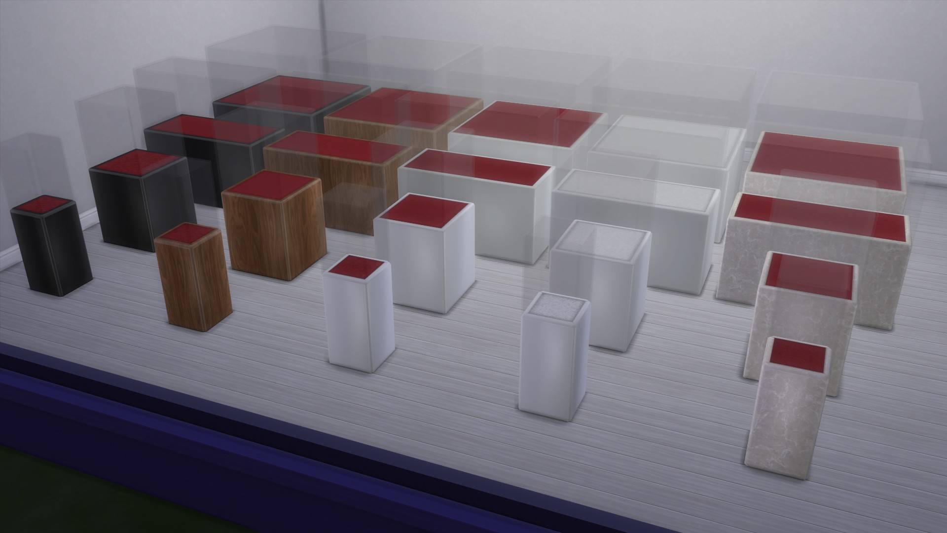 Mod The Sims Display Cases & Pedestals from TS3