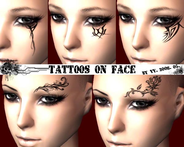 tattoo eyebrows. Mod The Sims - Tattoo on face