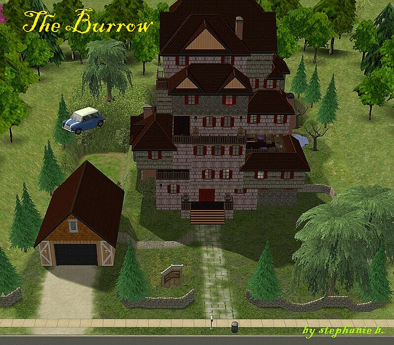 Mod The Sims Harry Potter Collection The Burrow 2 Versions 