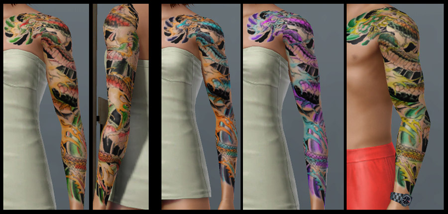 Mod The Sims Tattoo Set Puddydracovirgin UPDATED Mix Match