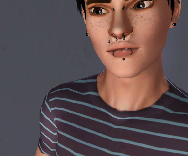 Mod The Sims - Individual & Combination Facial Piercings