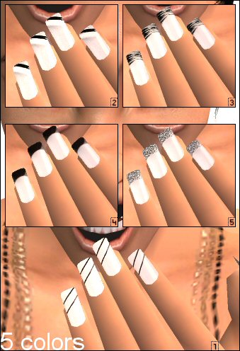 Black and White Nail Art