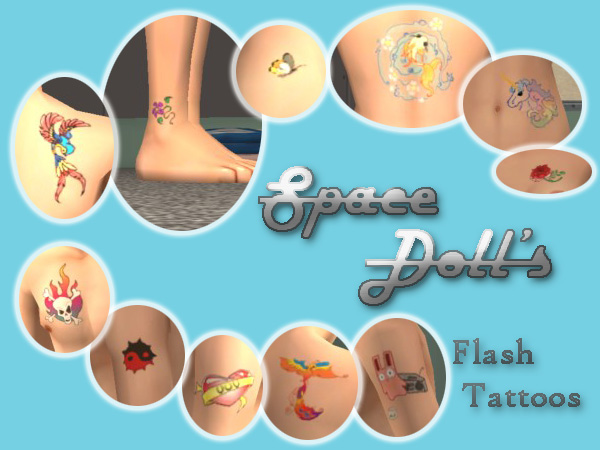 Mod The Sims - SpaceDoll's Further Adventures in Tattoos that Really Stick!