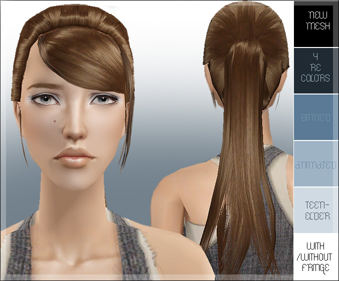 the sims 2 hairstyle. Mod The Sims - Great ponytail