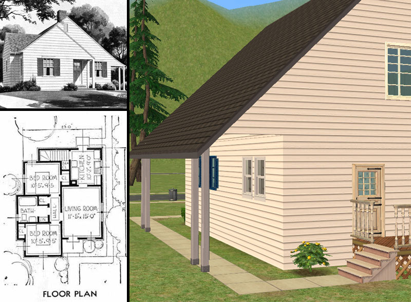 I know a lot of other people have used the Sears floor plans and models, but that's okay! I figure there are plenty of them to go around, and everyone does 