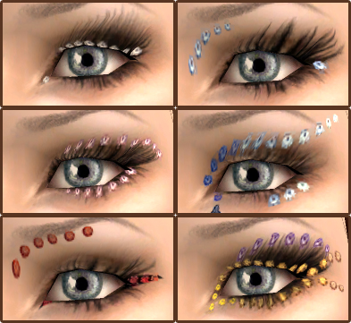 eye makeup with jewels