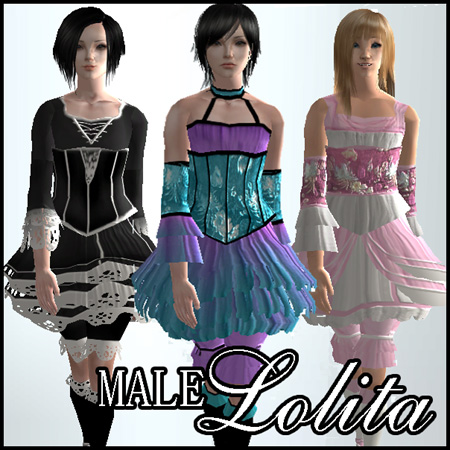 Mod The Sims Male Lolita Dresses
