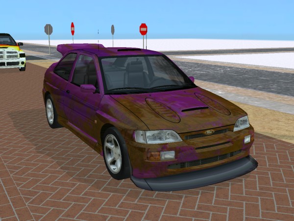 Mod The Sims Muddy Recolour for 1994 Ford Escort RS Cosworth Rally Raid
