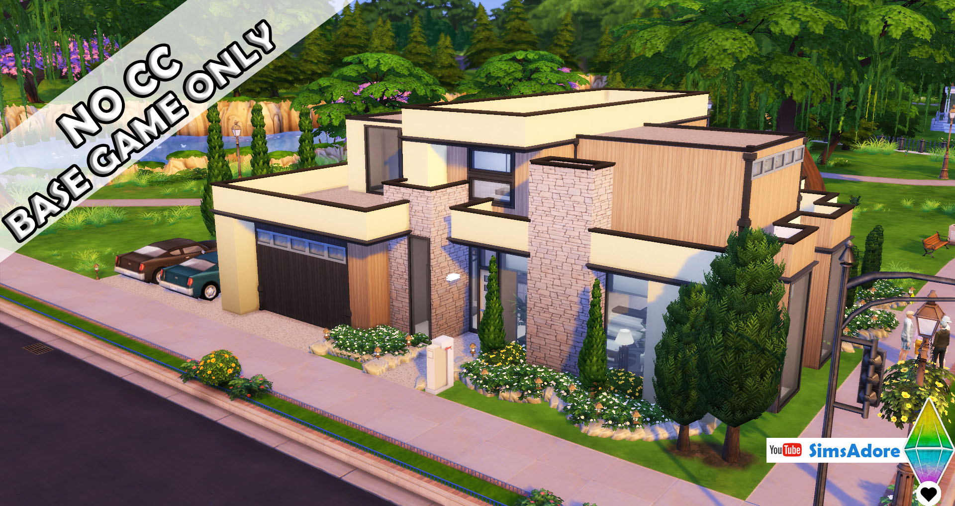 Mod The Sims Base Game Only Modern House No Cc