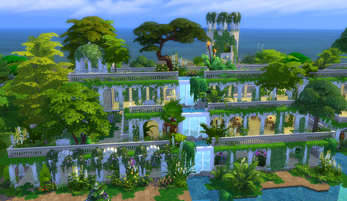 Mod The Sims Hanging Gardens Of Babylon Ver Ii No Cc