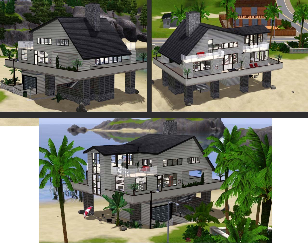 Mod The Sims Modern Villa 3 Modern Beach Villa