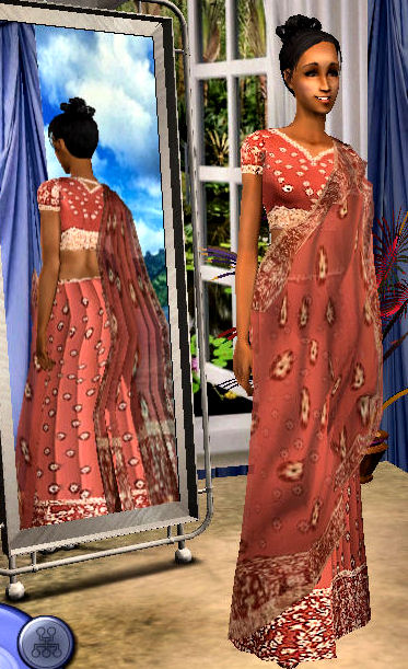 Mod The Sims - Sari with Border for Adults and Young Adults