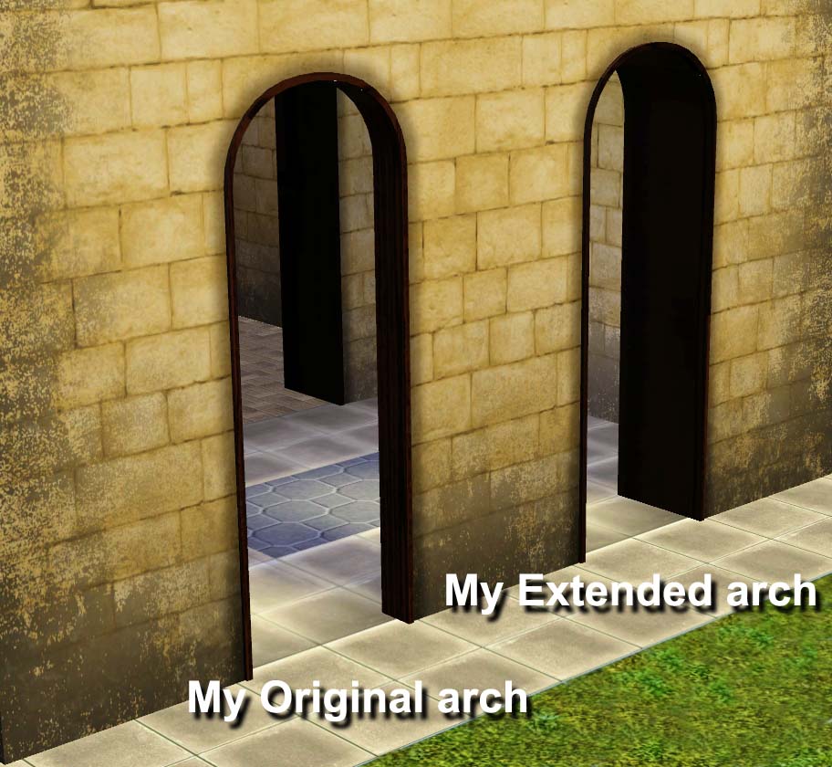 Mod The Sims - Extended arches for thicker walls