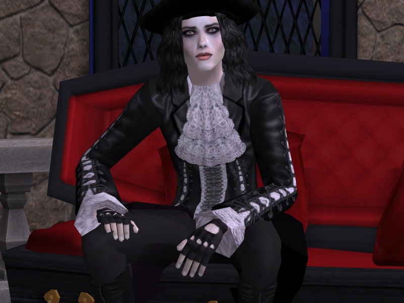 Mod The Sims - Byron A Lusty Gothic Vampire Male & NEW Hair Mesh