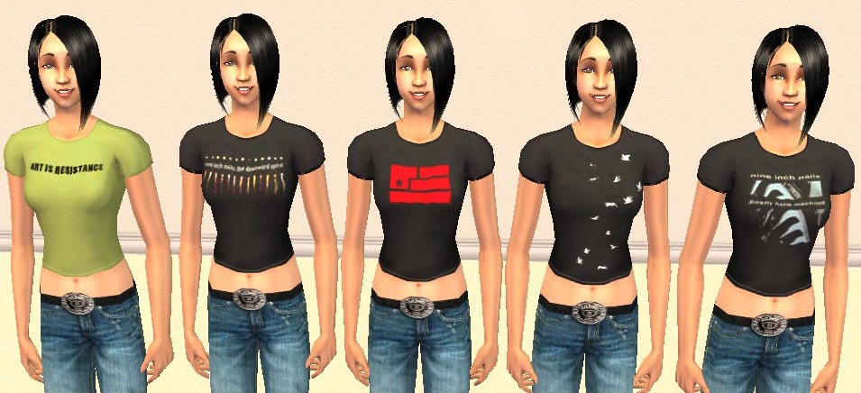 Mod The Sims - Nine Inch Nails Women's Tees - Pack of 5