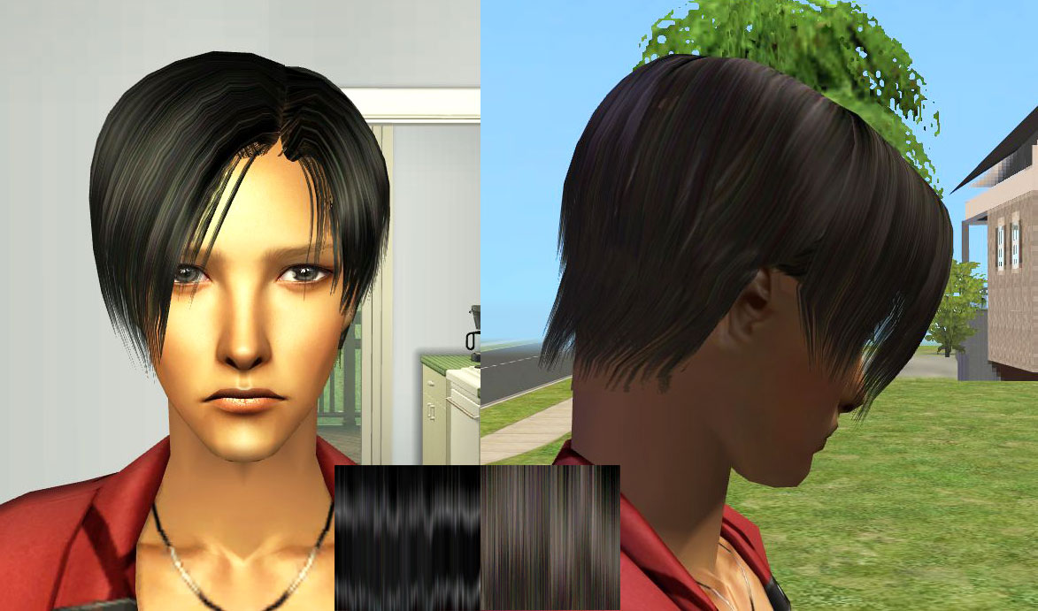 mod the sims - miniya - leon's hairstyle in resident evil vi