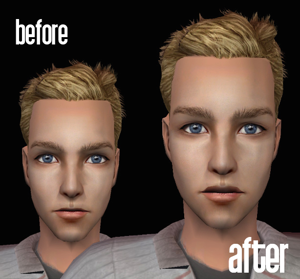 Mod The Sims - helaene - face template replacement - heart shaped faces