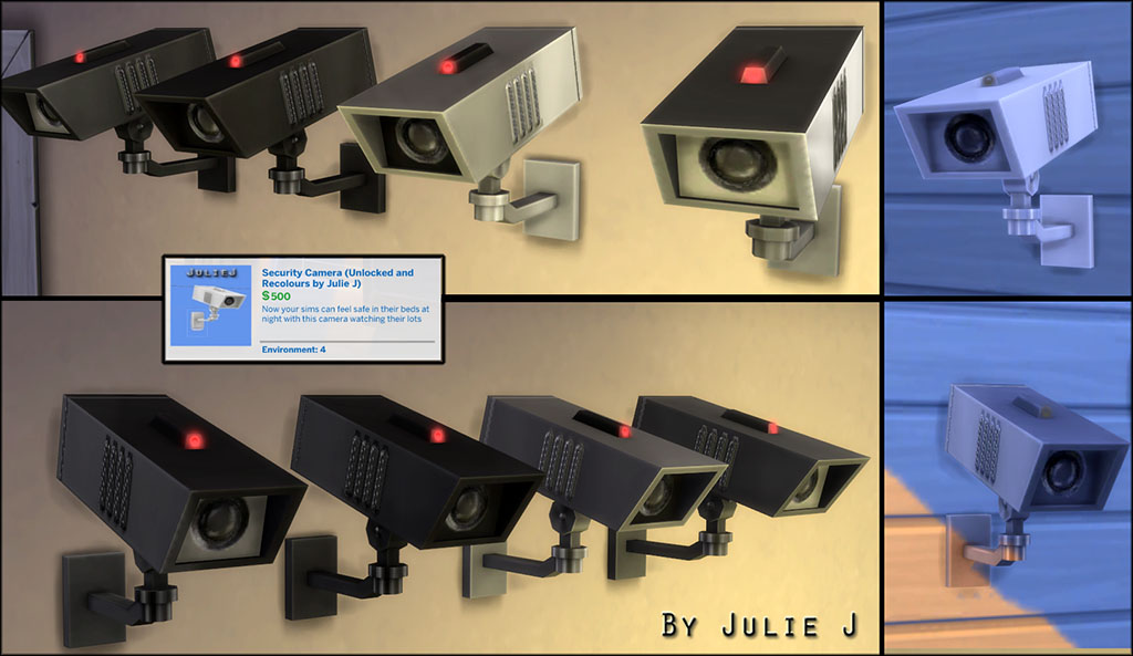 Mod The Sims Security Camera Made Buyable And Recolours