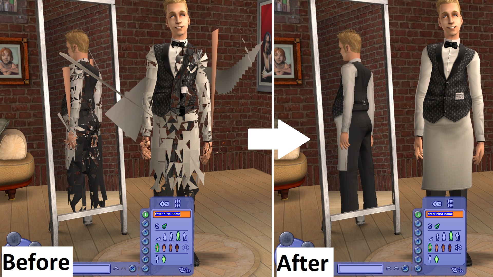 Mod The Sims Waiter Npc Outfit Fix