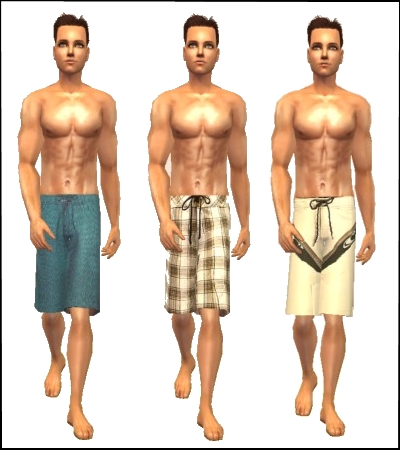 Mod The Sims - 3 Male Swim-Shorts