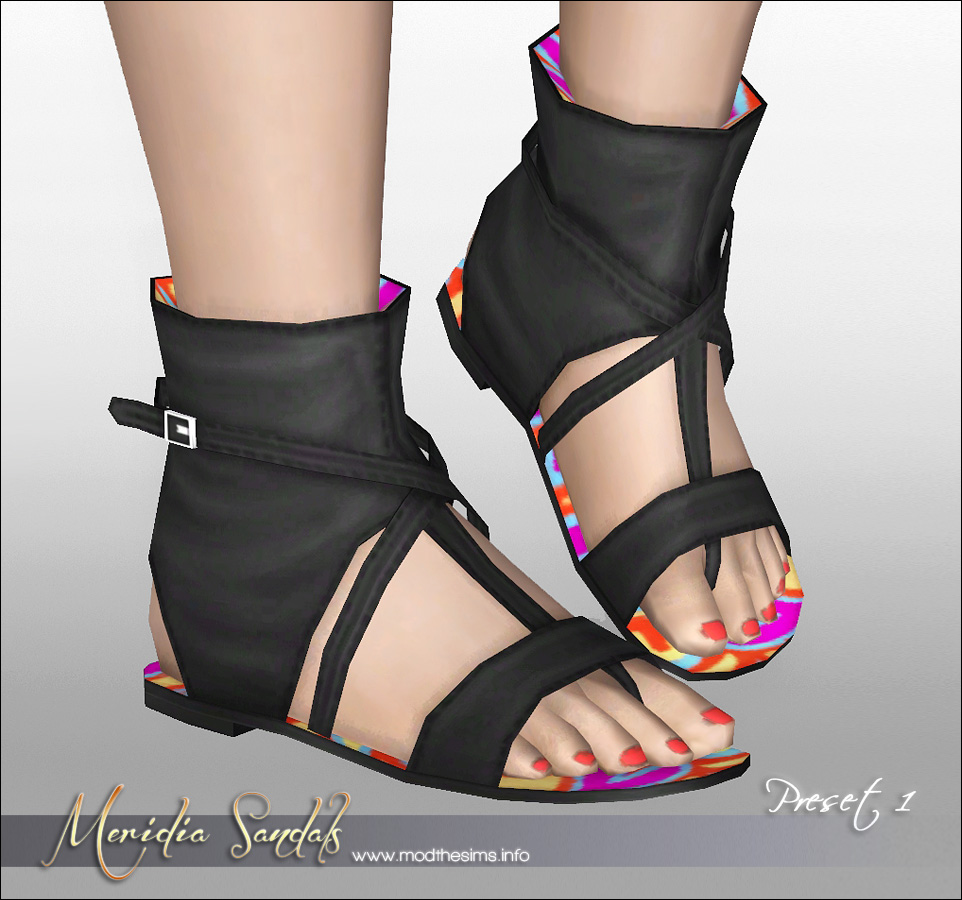 "Meridia" - 3D Ankle Sandals for Females (Teen to Adult) - Mod The Sims