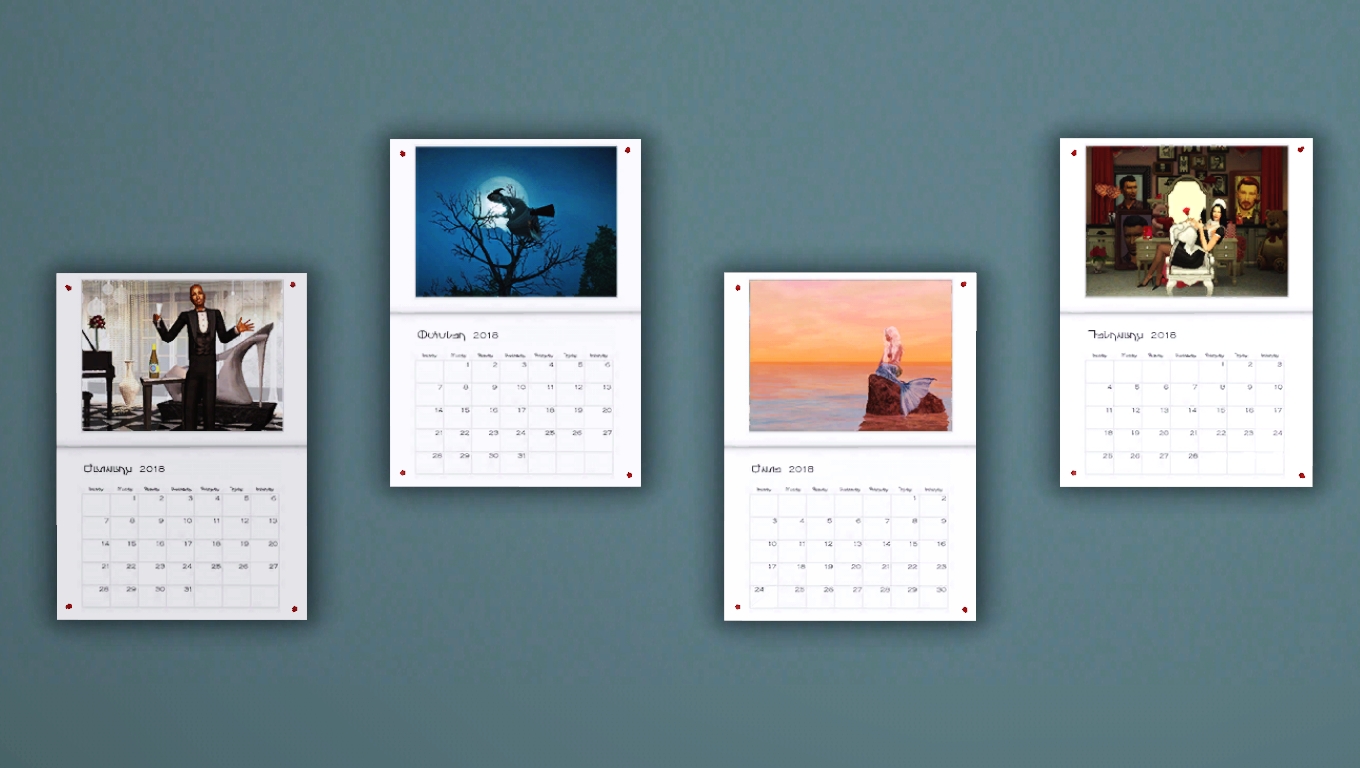 Mod The Sims - MTS Official 2018 Calendar