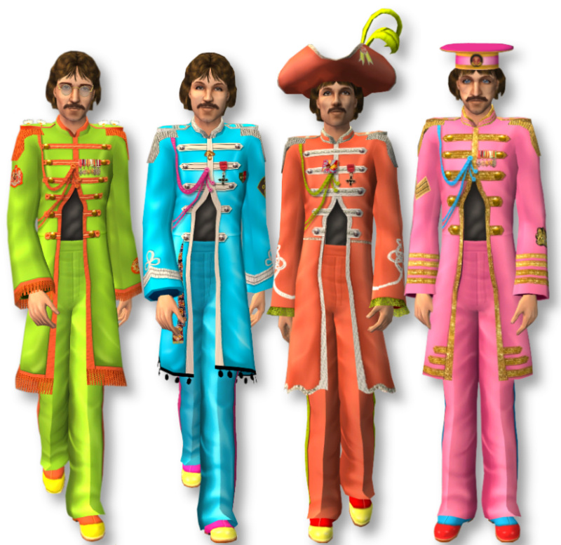 The Beatles Costume 4 version Sgt Pepper/'s Lonely hearts Club John Lennon Cosplay Costume