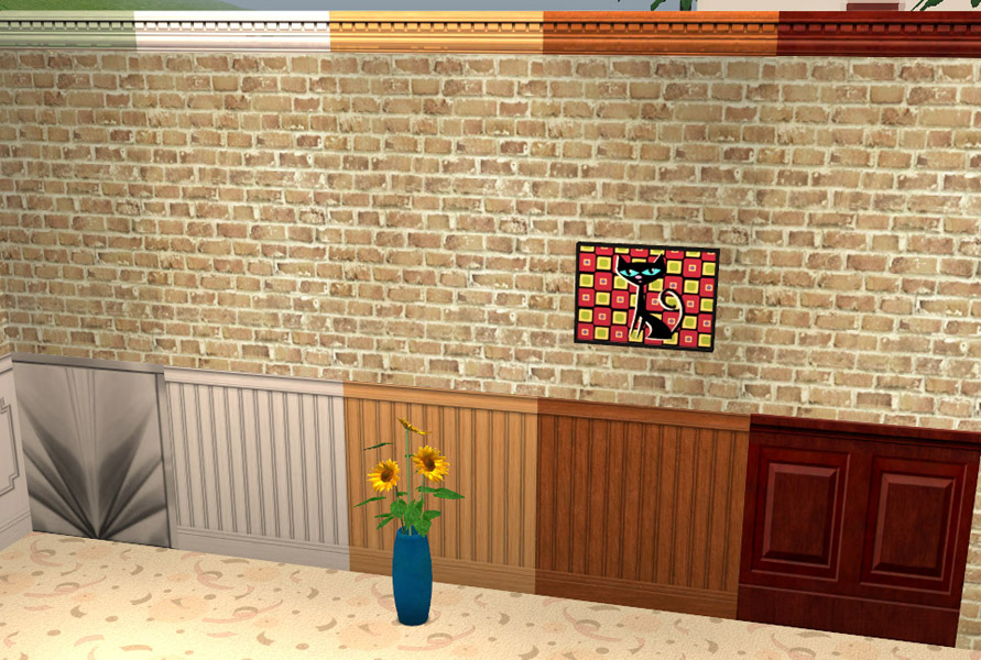 Mod The Sims - Wallpaper Overlays: the INside Edition -plus- a Maxis Wall  Hider file