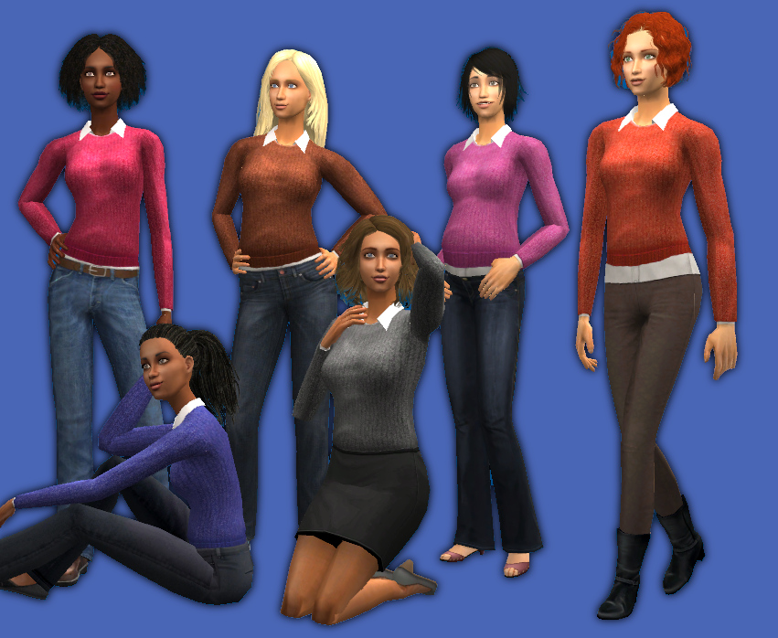 Mod The Sims - DEFAULT afTopCrewneckCollar with preg morph