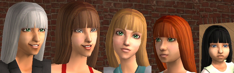 Mod The Sims - Female vampire hair with bangs: all ages, animated, and ...