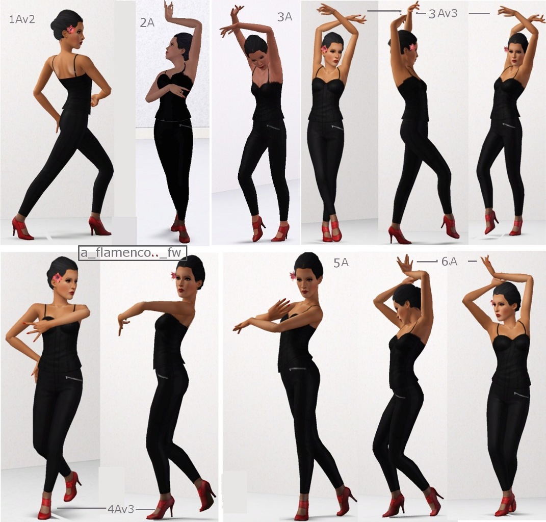 My Sims 3 Poses: Mix & Match: Flamenco by Buitefr1